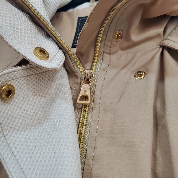 SAM EDELMAN Raincoat Trench Coat Tan Khaki Beige Size Small EUC - Picture 4 of 10